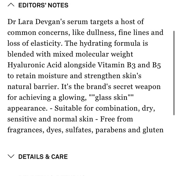 NWT Dr Lara Devgan Hyaluronic Serum - 1 oz - Picture 4 of 10